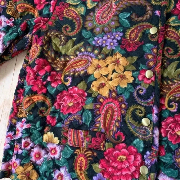 Vintage floral quilt jacket cardigan - Picture 5 of 10
